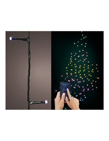 Guirlanda LED dançante Bluetooth multicolorida 9,9m 50 LEDs