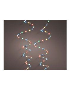 GUIRNALDA MICRO LED EXTRA DENSE MULTICOLOR PARPADEANTE 900CM 567L CABLE PLATA