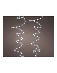 GUIRNALDA MICRO LED EXTRA DENSE LUZ FRIA PARPADEANTE 900CM 567L CABLE PLATA