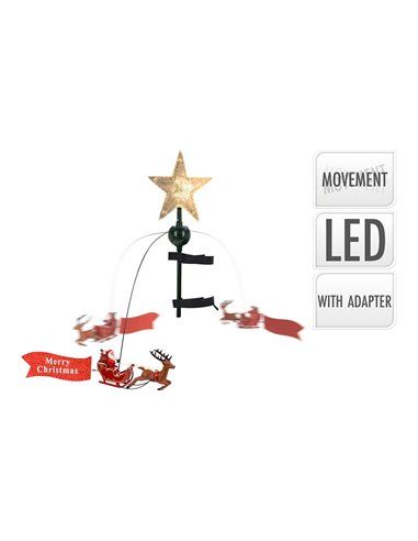 Estrela com LED para Topo Árvore de Natal com...