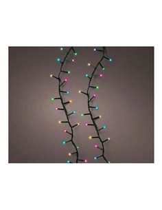 GUIRNALDA LED COMPACT PARPADEANTE MULTICOLOR PASTEL 11M 500L CABLE VERDE