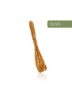 Espátula com furos em madeira de oliveira 30cm Metaltex