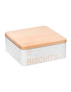 Caixa Metálica para Biscoitos 500g Modelo Scandi Nature