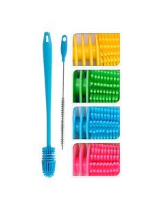Conjunto de 2 escovas para limpeza de garrafas - cores...