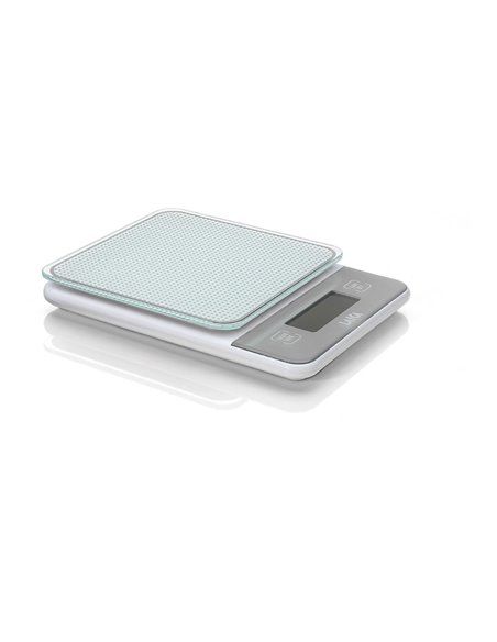 BALANZA DE COCINA ELECTRÓNICA BLANCA 5kg CON BATERÍA RECARGABLE KS1320 LAICA
