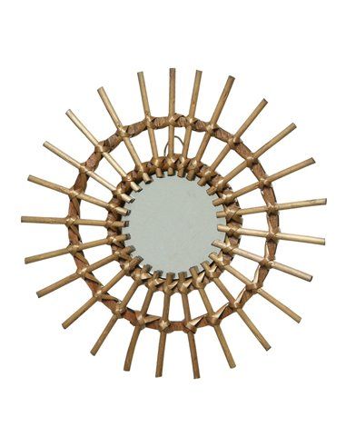 ESPEJO DE MIMBRE Ø40x2,5cm