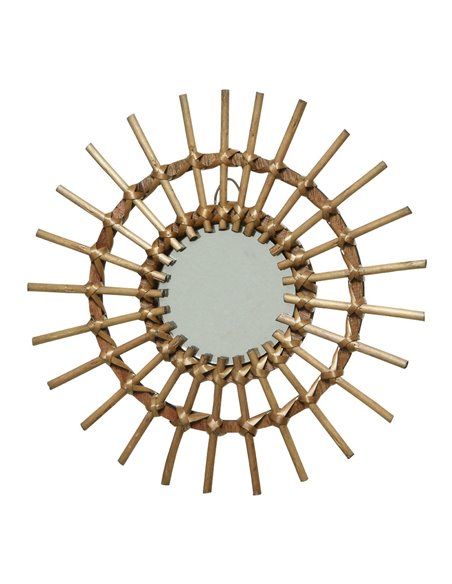 ESPEJO DE MIMBRE Ø40x2,5cm
