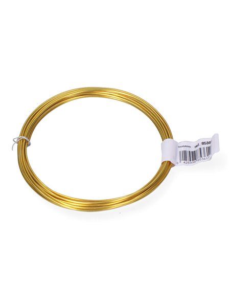 PACK 1uds. ROLLO ALAMBRE ALUMINIO 1,5mm 5m DORADO