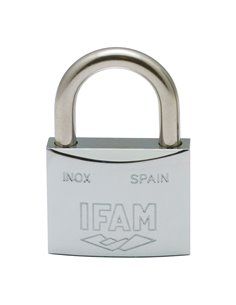 CANDADO INOX 30. INOXIDABLE. 30mm. CON 2 LLAVES. ARCO NORMAL. IFAM