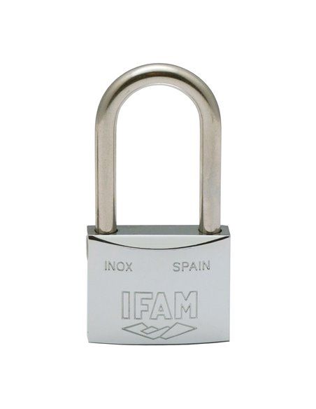 CANDADO INOX 30AL . INOXIDABLE. 30mm. CON 2 LLAVES. ARCO LARGO. IFAM