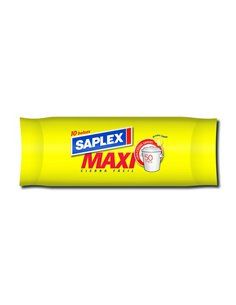 BOLSA BASURA MAXI LIMON COLOR BLANCO 50L 10 unid. SAPLEX 57x70cm