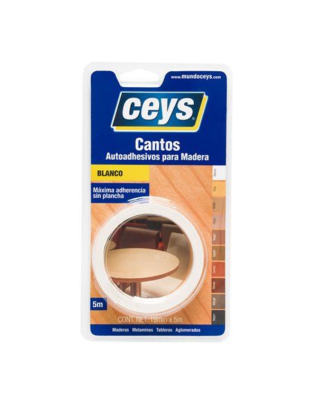 Borda autoadesiva branca CEYS para rolo de móveis 5m 850002