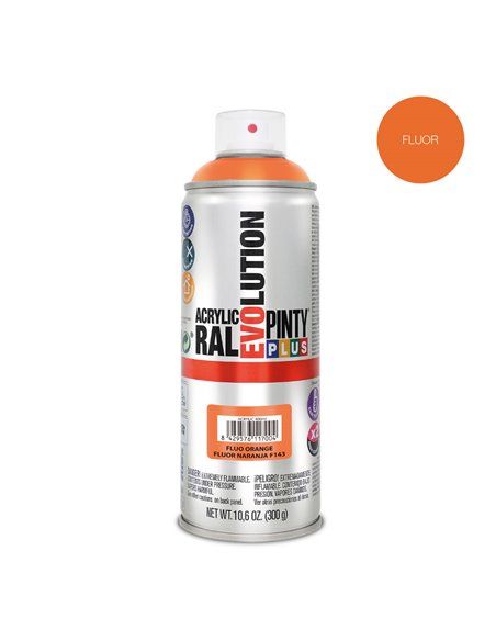 PINTURA EN SPRAY PINTYPLUS EVOLUTION 520CC  FLUOR.NARANJA F143