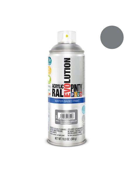 PINTURA EN SPRAY PINTYPLUS EVOLUTION WATER-BASED 520CC RAL 7012 GRIS BASALTO