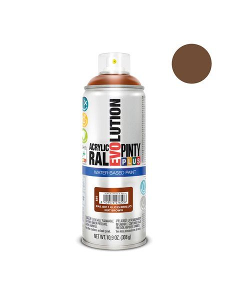 Tinta à base de água PintyPlus Evolution - RAL 8011 Warm Walnut Brown 520cc
