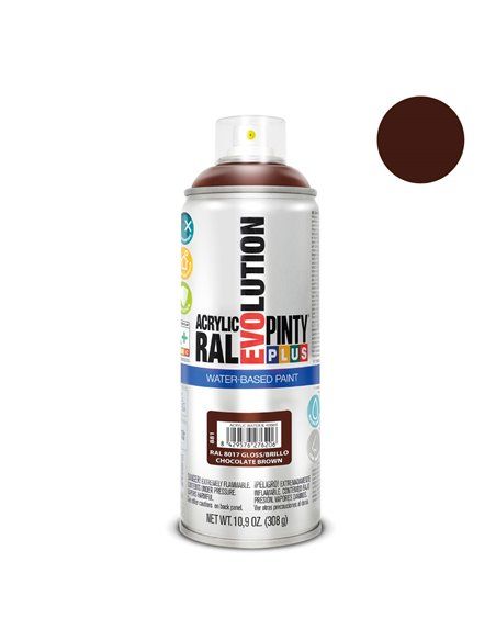 PINTURA EN SPRAY PINTYPLUS EVOLUTION WATER-BASED 520CC RAL 8017 CHOCOLATE