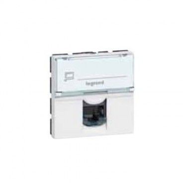 Toma RJ45 cat 6 módulo ancho Legrand Mosaic 76564