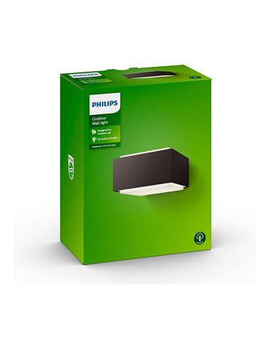 APLIQUE E27 NEGRO HEDGEHOG PHILIPS
