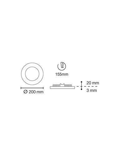 Downlight LED Novo Lux 12W 4000K Negro