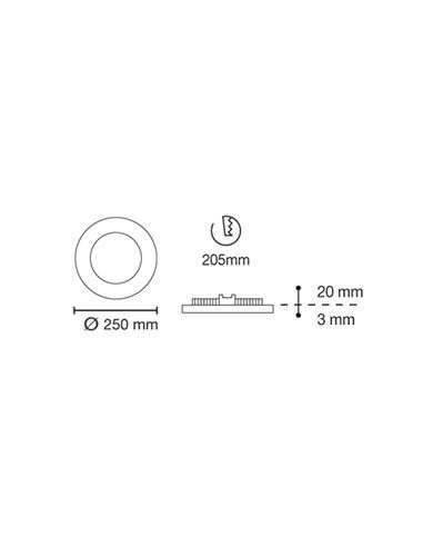 Downlight LED Novo Lux 20W 4000K Rojo
