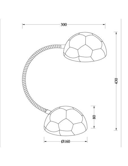 Lámpara de mesa infantil Champio diseño de balón