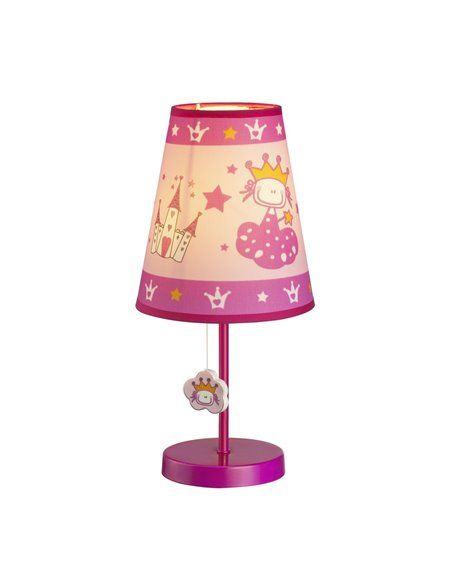 Lámpara de mesa infantil rosa Princess