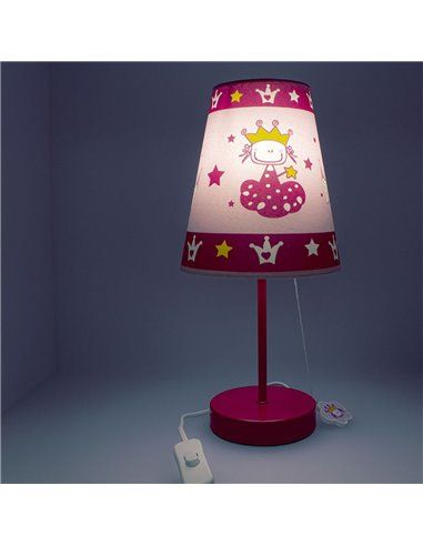 Lámpara de mesa infantil rosa Princess