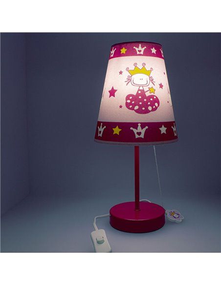 Lámpara de mesa infantil rosa Princess