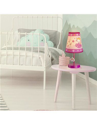 Lámpara de mesa infantil rosa Princess