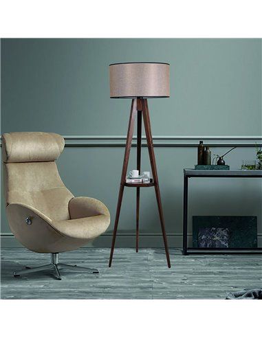 Lámpara de pie de madera Model 1 beige