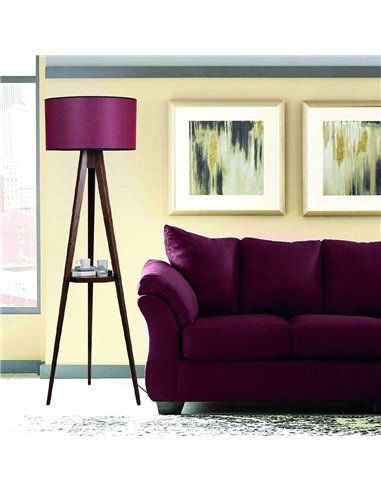 Lámpara de pie de madera Model 1 burdeos