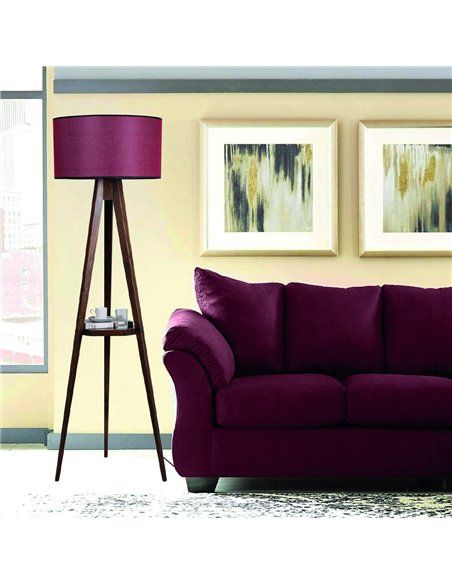 Lámpara de pie de madera Model 1 burdeos