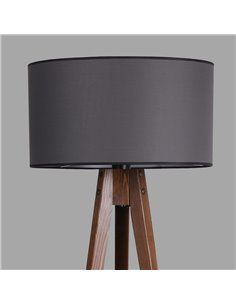 Candeeiro de pé de madeira modelo 1 cinzento antracite 2