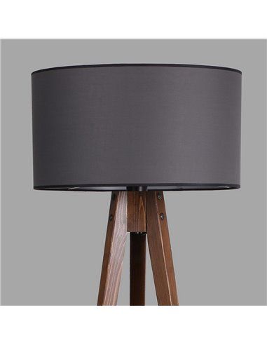 Lámpara de pie de madera Model 1 gris antracita