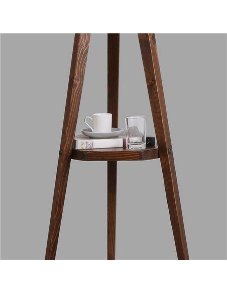 Lámpara de pie de madera Model 1 gris antracita
