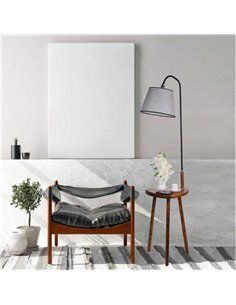 Lámpara de pie de madera con mesa Model 3 gris 2