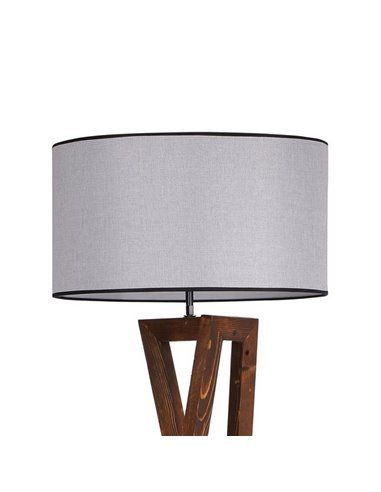 Lámpara de pie de madera Model 4 gris