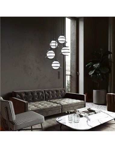 Lámpara de techo de 5 luces Model 6 regulable en altura