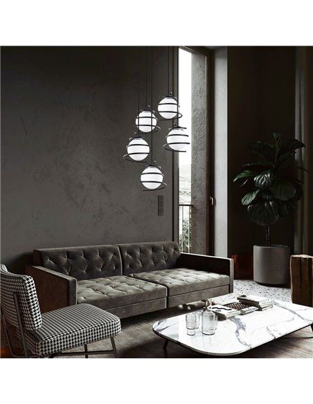 Lámpara de techo de 5 luces Model 6 regulable en altura