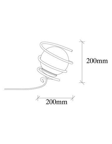 Lámpara de mesa de 1 luz Model 6