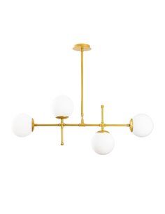 Lámpara de techo lineal dorada de 4 luces Model 8