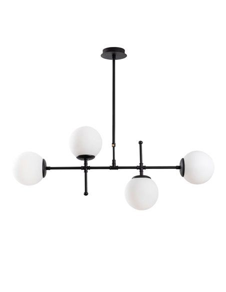 Lámpara de techo lineal negra de 4 luces Model 8