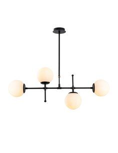 Lámpara de techo lineal negra de 4 luces Model 8 2