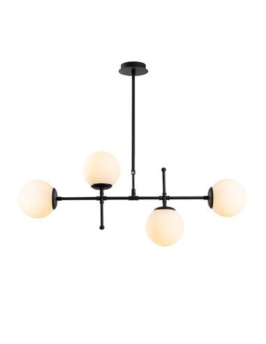 Lámpara de techo lineal negra de 4 luces Model 8