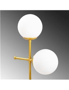 Lámpara de mesa dorada con dos luces Model 8 2