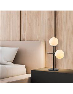 Lámpara de mesa negra con dos luces Model 8 2