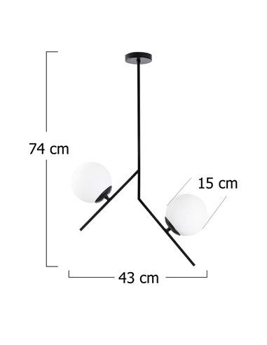 Lámpara colgante de 2 luces Model 9