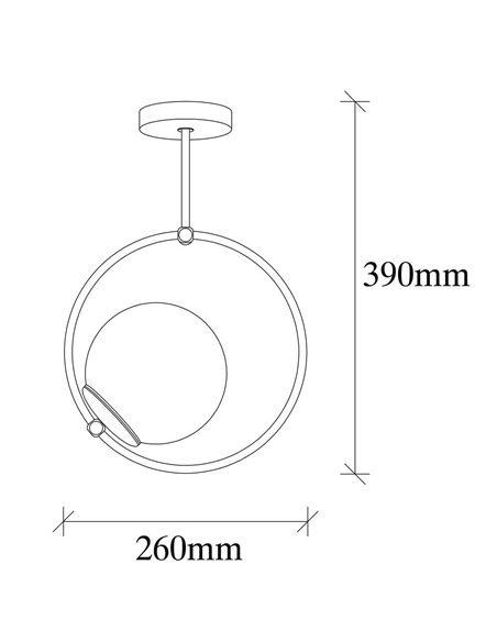 Lámpara de techo de 1 luz Model 10