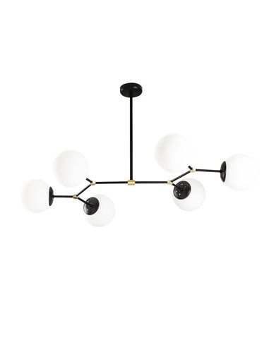 Lámpara de techo colgante negra de 6 luces Model 11