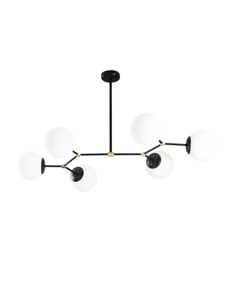 Lámpara de techo colgante negra de 6 luces Model 11
